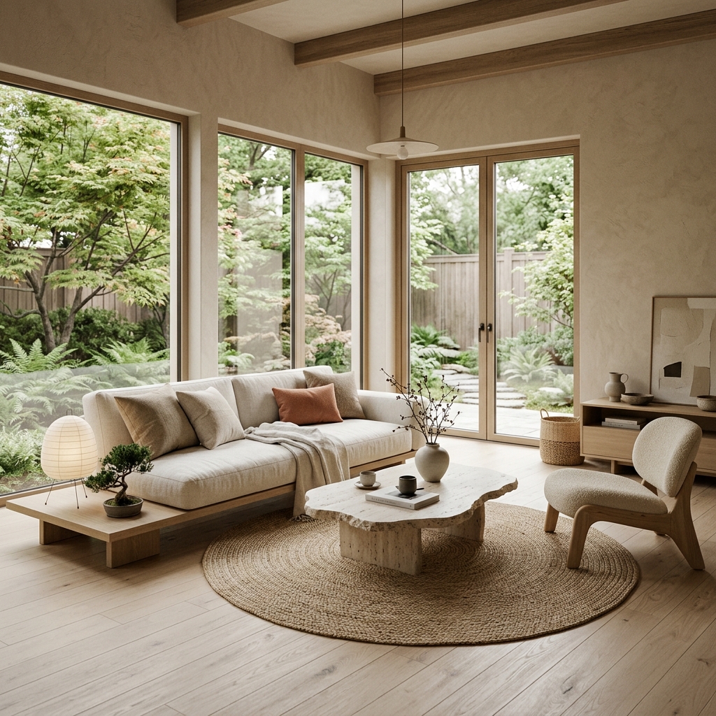 Residential living, japandi finish